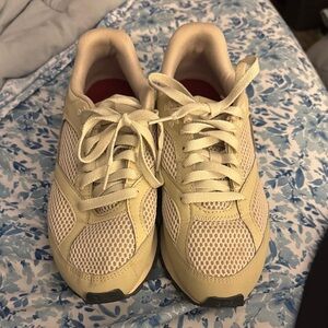 Under Armour Beige and Red Athletic Shoes